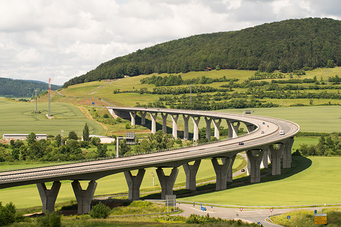 Autobahnbrücke, Werrabrucke A71 bei Meiningen - Anreise nach Floh-Seligenthal