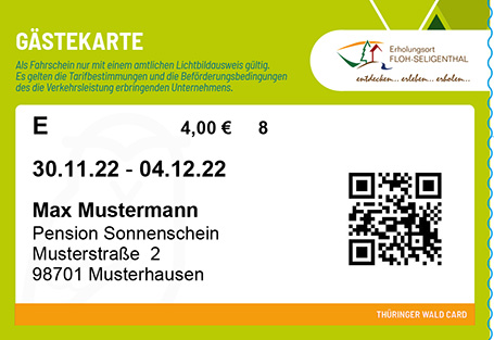 Muster der Gästekarte Floh-Seligenthal