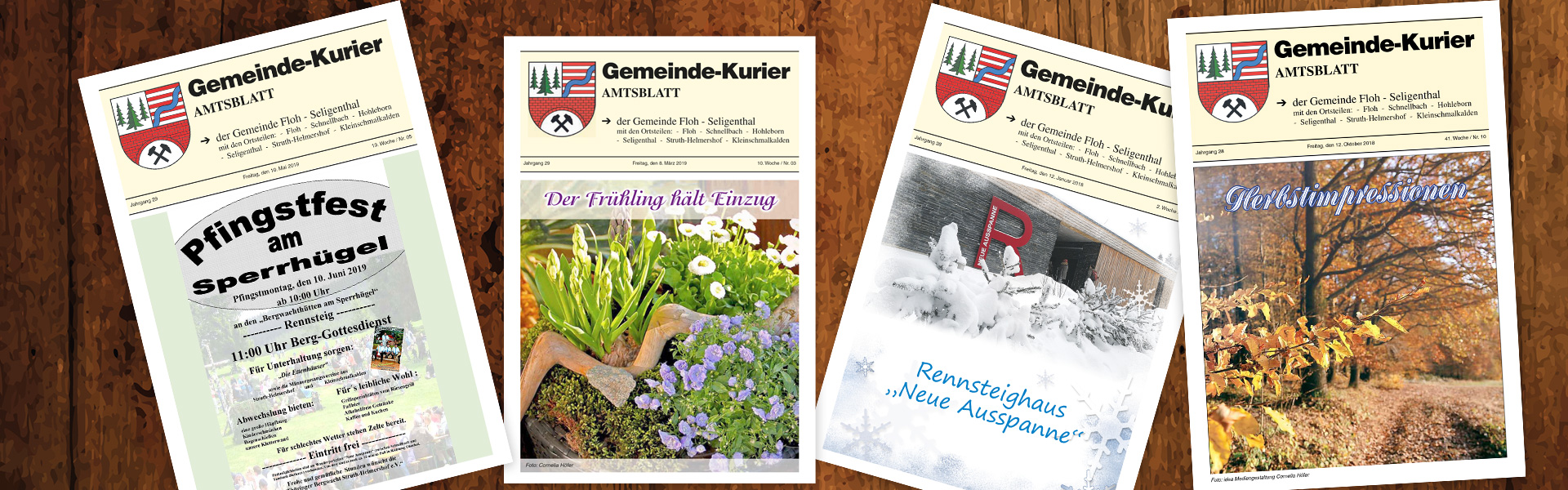 Collage von verschiedenen Amtsblättern