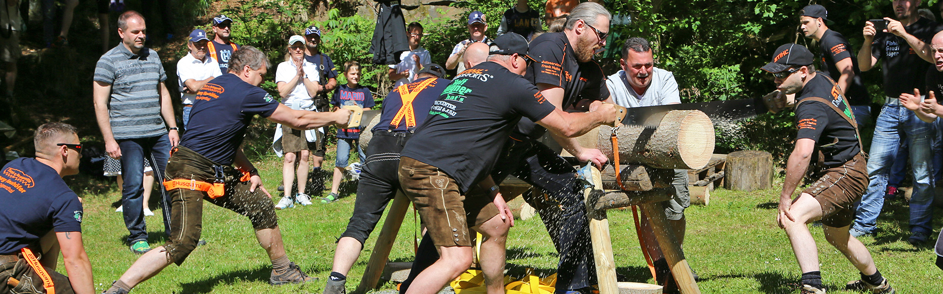 Traditionelles Fest - Bergseefest, Timbersport Baumstammsägen