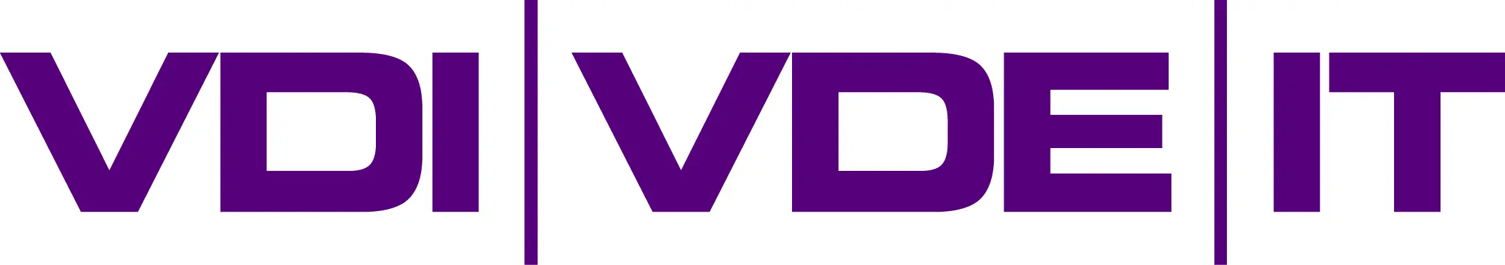 Logo von VDI/VDE-IT in violetter Schrift.