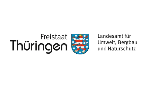 Logo des Freistaats Thüringen mit Wappen und Schriftzug Landesamt für Umwelt, Bergbau und Naturschutz
