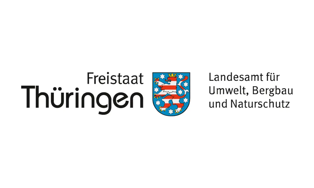 Logo des Freistaats Thüringen mit Wappen und Schriftzug Landesamt für Umwelt, Bergbau und Naturschutz
